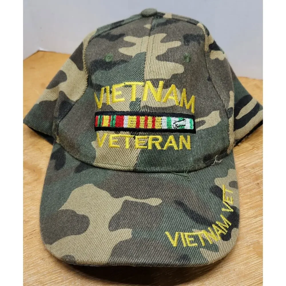 Lot Vietnam Veteran Embroidered‎ Baseball Cap Hat Strap Back